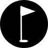 White flag with black background